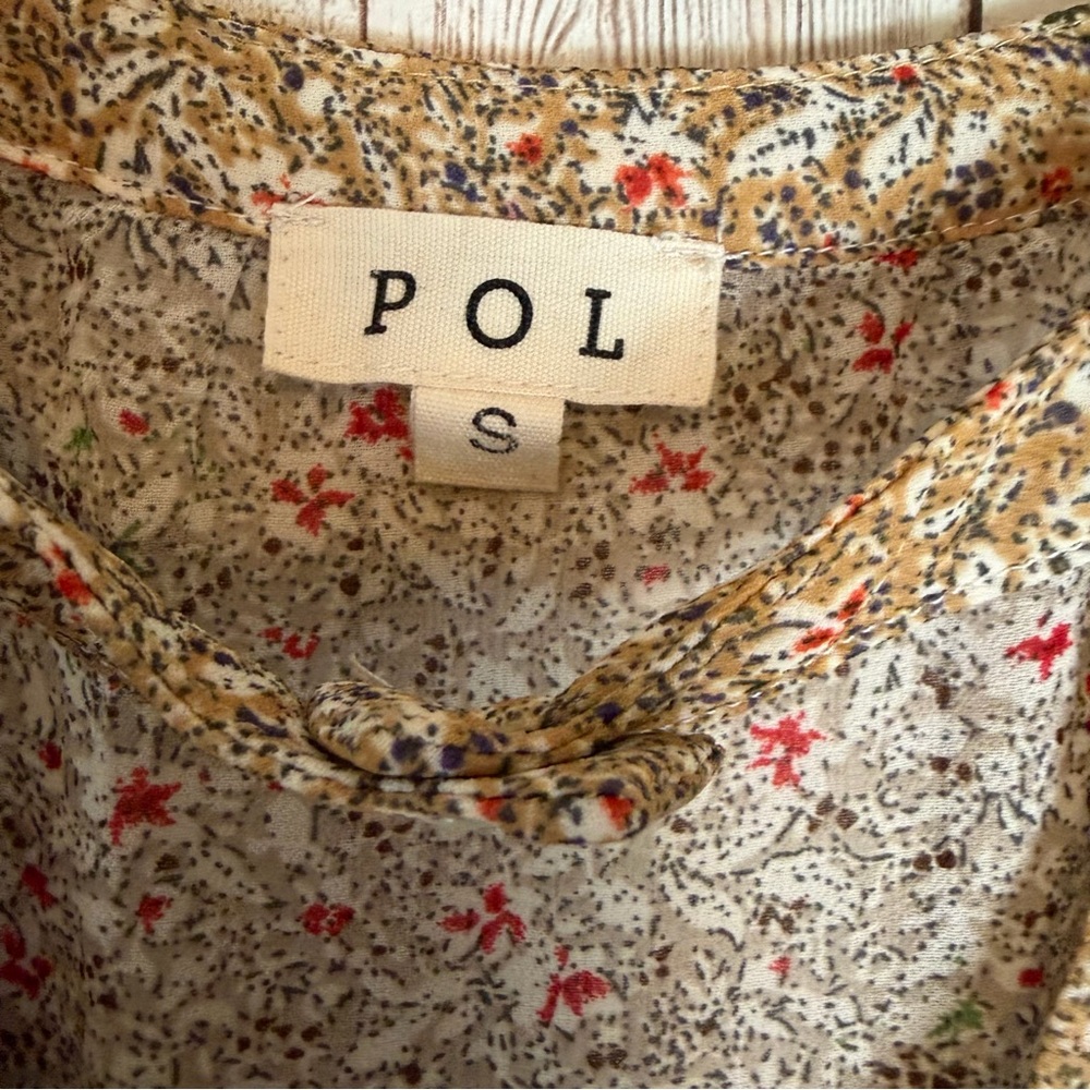 POL Boho Mixed Print Lace Trim Sleeveless Tunic Top - Picture 3 of 10